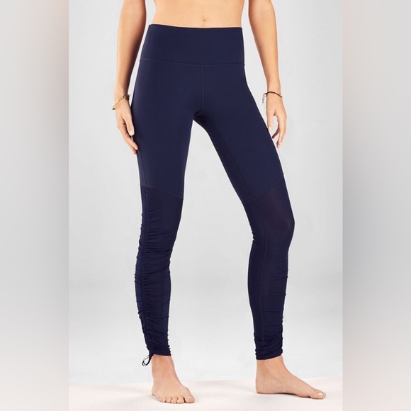 Medium Fabletics High-Waisted Navy Leggings |Athletic - Picture 1 of 7